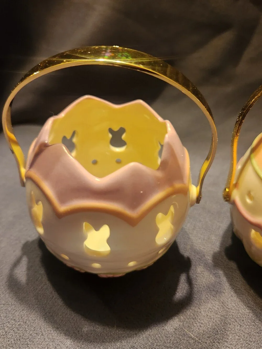 Lenox Special Occasions Easter Egg Votives Porcelain Set of 3